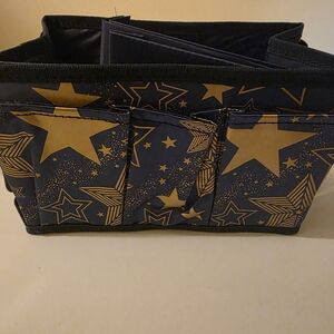 Starry Black and Gold Make-up Organizer